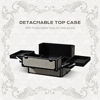 Byootique 4in1 Rolling Makeup Train Case Cosmetic Organizer Rococo Coral
