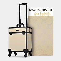 Byootique Rolling Makeup Train Case Cosmetic Trolley Organizer Blush ForgetMeNot