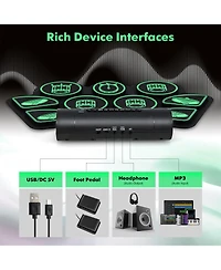 Sugift Electronic Drum Set with 2 Build-in Stereo Speakers for Kids