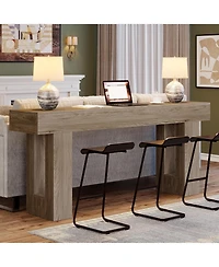 Tribesigns 63-Inch Long Console Table, Wooden Rectangular Sofa Table Behind The Couch, Farmhouse Entryway Table for Entrance, Hallway, Living Room, Bl