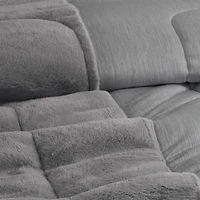 Coma Inducer Opposites Attract Oversized Comforter Set - Plush Chartreux Gray