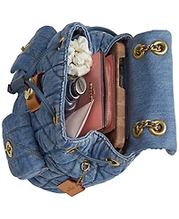Coach Tabby Small Quilted Denim Backpack