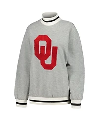 Gameday Couture Women's Gray Oklahoma Sooners It To Win Sporty Mock Neck Pullover Sweatshirt