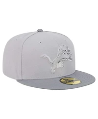 New Era Men's Gray/Graphite Detroit Lions Iron Cloud 59FIFTY Fitted Hat