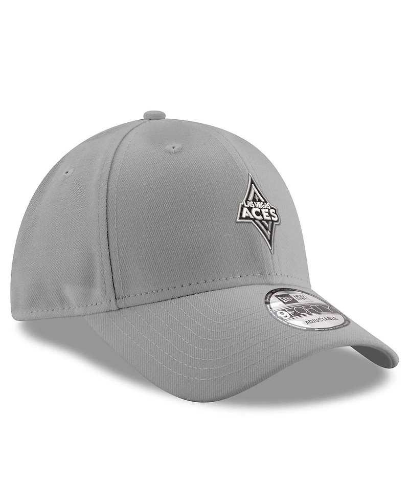 New Era Men's Gray Las Vegas Aces Primary Logo 9FORTY Adjustable Hat