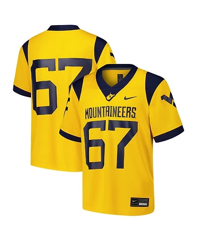 Nike Big Boys and Girls 67 Gold West Virginia Mountaineers Alternate Game Jersey