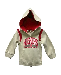 Wes & Willy Baby Boys and Girls Nebraska Huskers Colorblock Pullover Hoodie Sweatpants Set