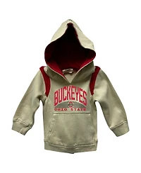 Wes Willy Baby Boys and Girls Ohio State Buckeyes Colorblock Pullover Hoodie Sweatpants Set