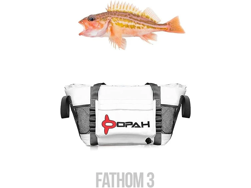 Opah Fathom 3 Insulated Fishing Cooler Bag, Rockfish 32"L x 12"W x 18"H, Leak Proof, Uv Resistant, Marine Grade Vinyl