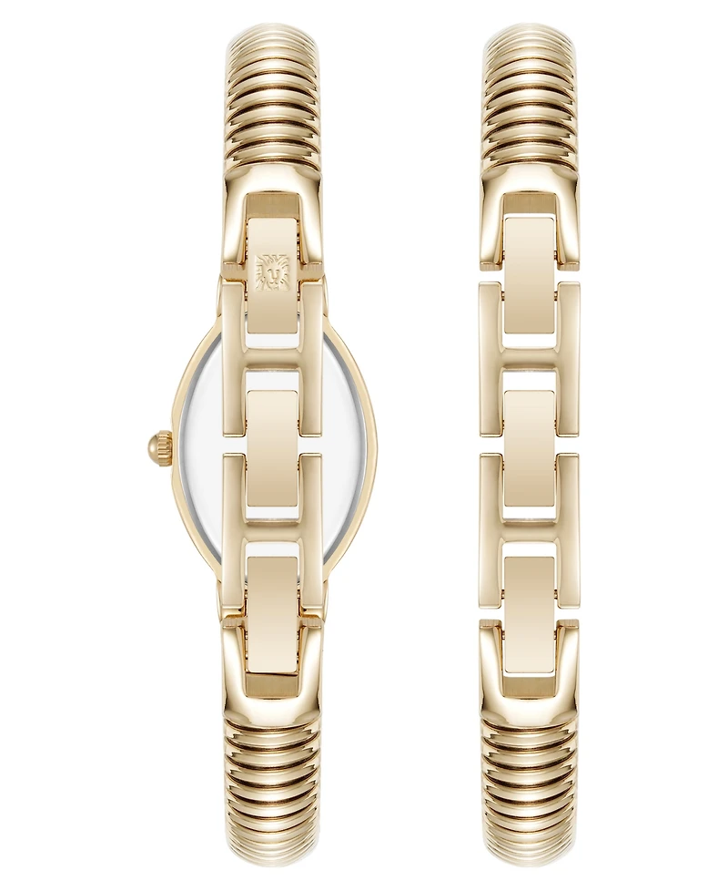 Anne Klein Women's Quartz Contemporary Gold-Tone Alloy Bracelet Watch, 20mm
