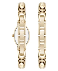 Anne Klein Women's Quartz Contemporary Gold-Tone Alloy Bracelet Watch, 20mm