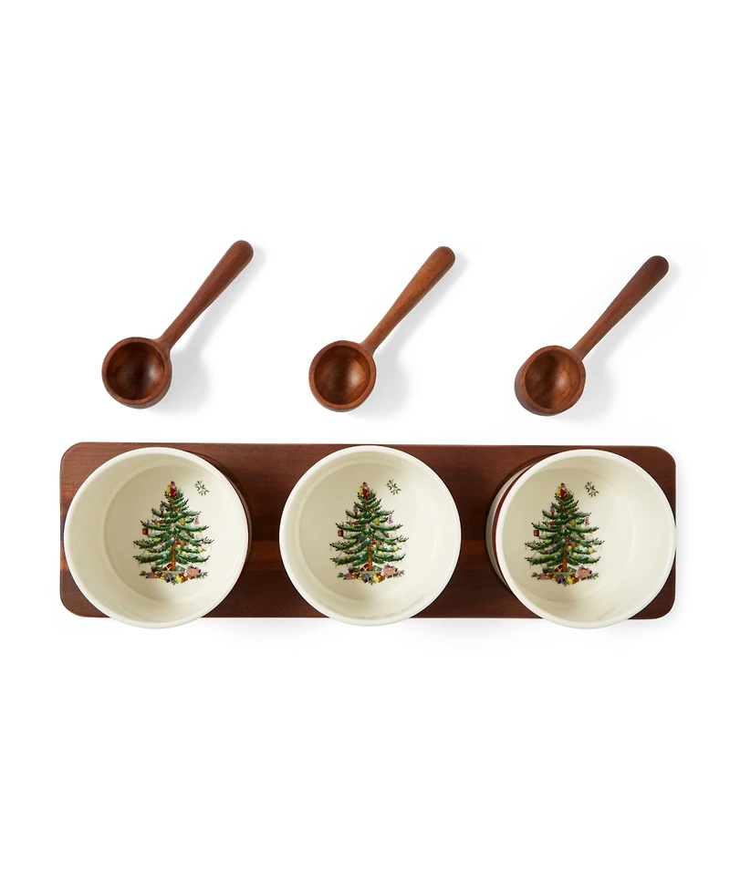 Spode Christmas Tree Tartan 7 Pc. Condiment Set