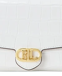 Lauren Ralph Lauren Adair Croc-Embossed Leather Small Crossbody