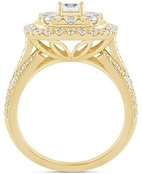 Diamond Cluster Engagement Ring (2 ct. t.w.) in 14k Yellow Gold