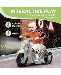 Qaba Ride on Motorcycle, 6V Bubble Car w/ Music