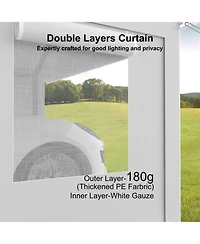 gaomon 10x20FT Portable Garage, 10'x20' Carport Heavy Duty, Galvanized Frame & 180 g Pe Waterproof Canopy, with 4 Doors (Included 2 Side Doors), and 4