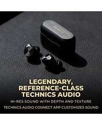 Technics Premium Hi-Fi True Wireless Bluetooth Earbuds with Advanced Noise Cancelling, 3 Device Multipoint Connectivity, Wireless Charging, Hi-Res Aud