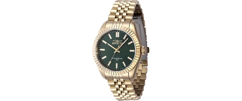 Invicta Women's 47505 Specialty Quartz 3 Hand Green Dial Watch