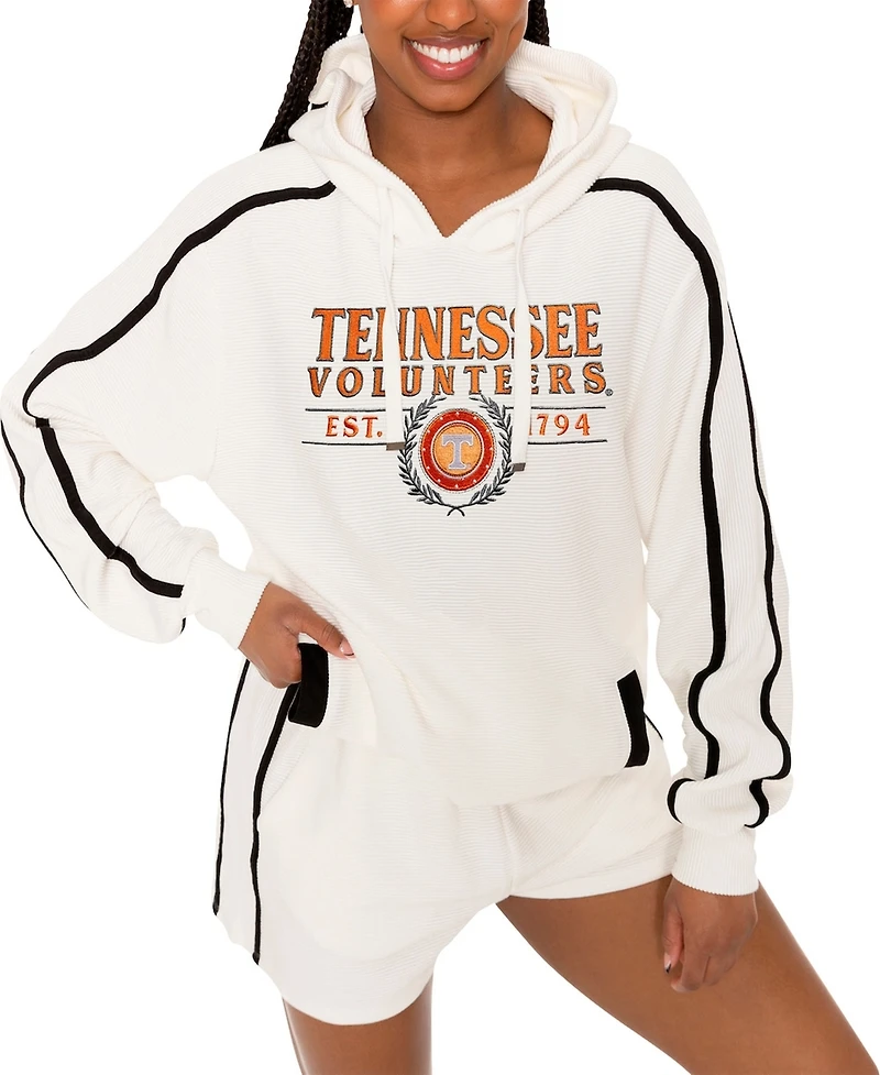 Gameday Couture Women's Cream Tennessee Volunteers Down, Set, Go Pullover Hoodie and Shorts Set