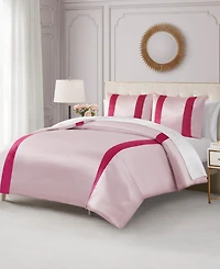 Juicy Couture Velvet Stripe on Satin 3-Pc. Duvet Cover Set, King
