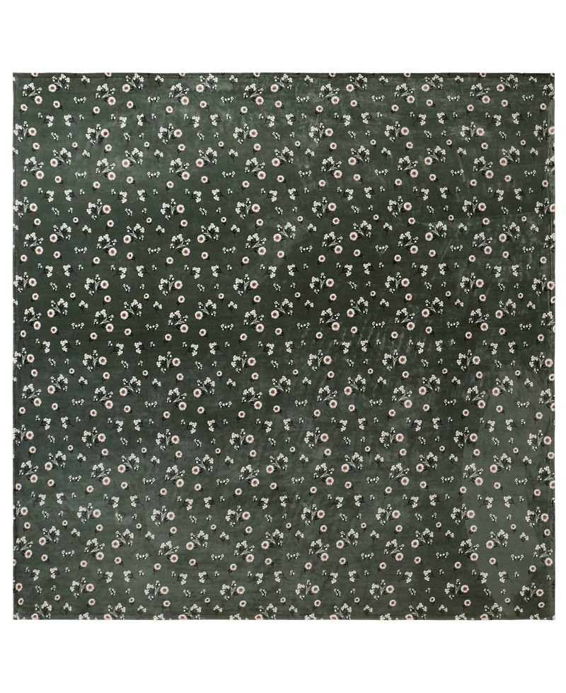 Lucky Brand Daisy Floral Cozy Plush Blanket, Full/Queen