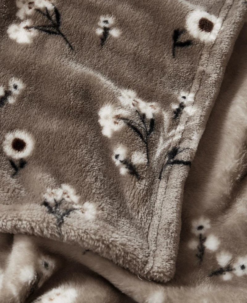 Lucky Brand Daisy Floral Cozy Plush Blanket, Twin/Twin Xl