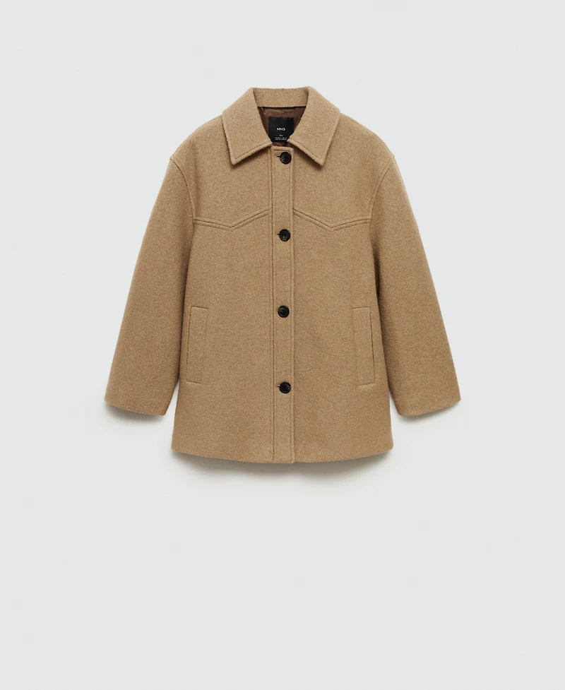 Mango Women's Oversize Wool Coat
