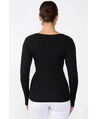 Jennie Liu Women's 100% Cashmere V-Neck Sweater | Ribbed Tissue Weight Sweaters