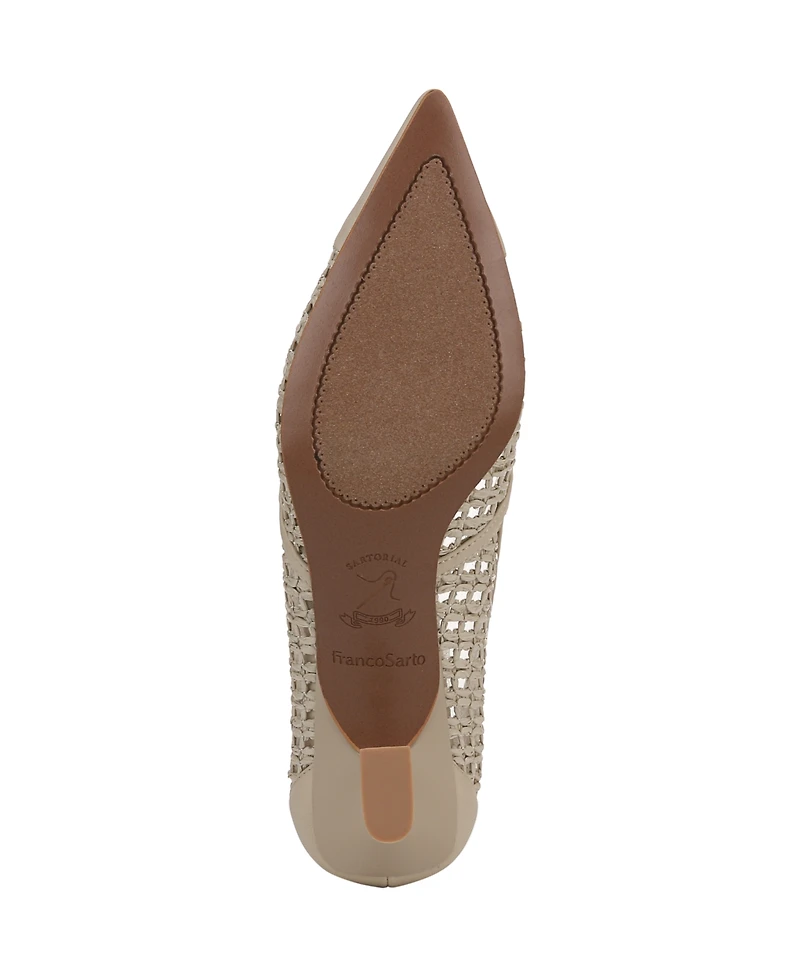 Franco Sarto Women's Darcy Pointed Toe Kitten Heel Pumps