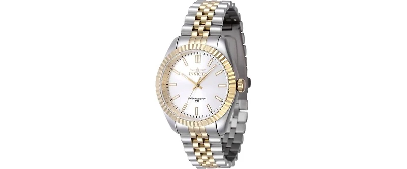 Invicta Women's 47500 Specialty Quartz 3 Hand Silver Dial Watch