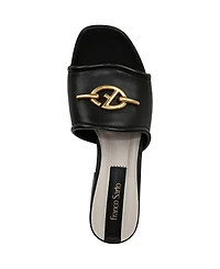 Franco Sarto Women's Noreen 2 Open Square Toe Block Heel Slide Sandals