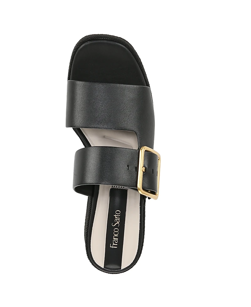 Franco Sarto Women's Taziana Open Square Toe Espadrille Slide Platform Sandals