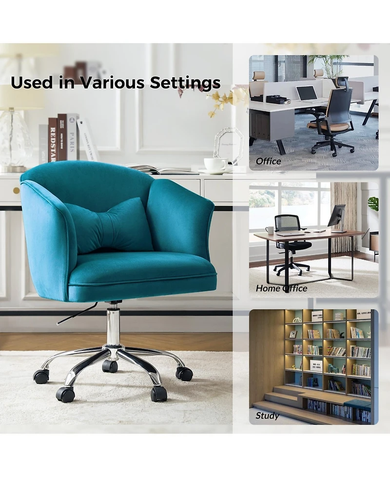 Hulala Home Samuel Modern Office Chair with Flared Arm