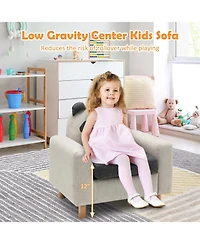 Gouun Kids Sofa with Armrest and Thick Cushion