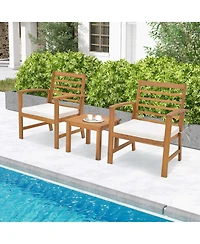 Gouun 3 Pieces Outdoor Furniture Set with Soft Seat Cushions