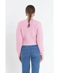English Factory Women's Round-neck Knit Sweater