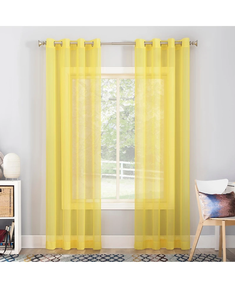 Calypso Sheer Voile Grommet Curtain Panel