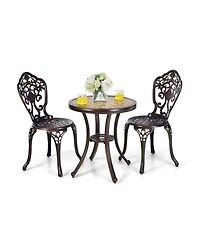 Gouun 3-Piece All-Weather Cast Aluminum Patio Bistro Set