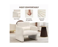 gaomon Modern Accent Chair, Single Sofa Chair with Arms, Chenille Upholstered Comfy Reading Arm Chair with Waist Pillow for Bedroom,Modern Accent Chai