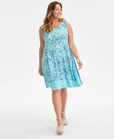 Style & Co Plus Printed Sleeveless Flip-Flop Dress