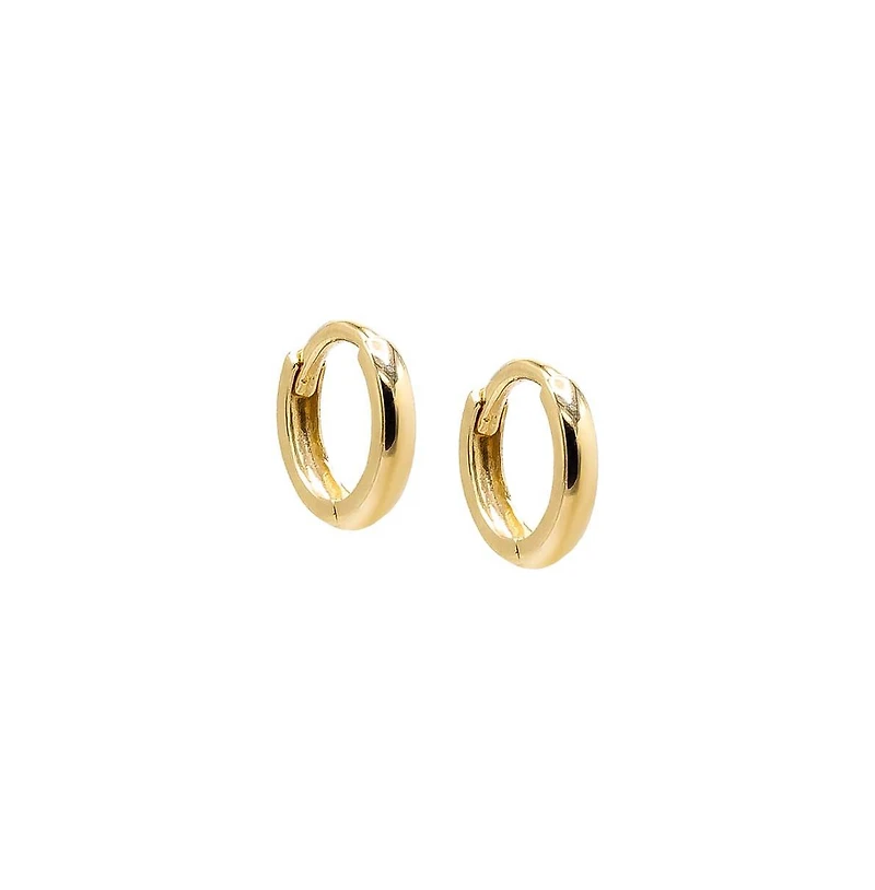 Thin Solid Cartilage Huggie Earring 14K - 14k gold