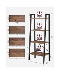 Slickblue 4-Tier Bookshelf Storage Rack, Shelves for Bathroom and Living Room Organization