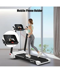 Gymax Folding 2.25HP Electric Treadmill Running Machine w/ Led Display