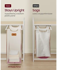 Slickblue 4-Compartment Laundry Hamper, Rolling Laundry Sorter Cart with Shelves, Side Pockets & 6 Labels