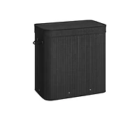 Slickblue Laundry Hamper Dirty Clothes Storage Basket with Lid Liner and Handles Rectangular
