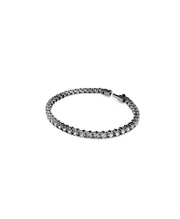 Swarovski Round Cut Ruthenium Plated Matrix Tennis Bracelet