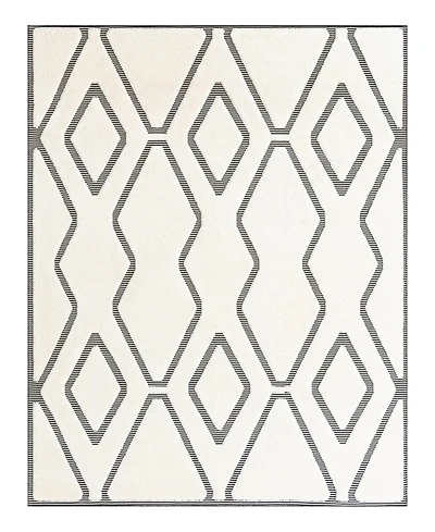 Bayshore Home Textured Tones Trellis 7'10"x10' Area Rug
