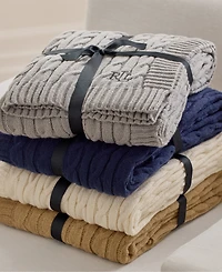 Lauren Ralph Jamie Cable-Knit Throw, 50" x 60"