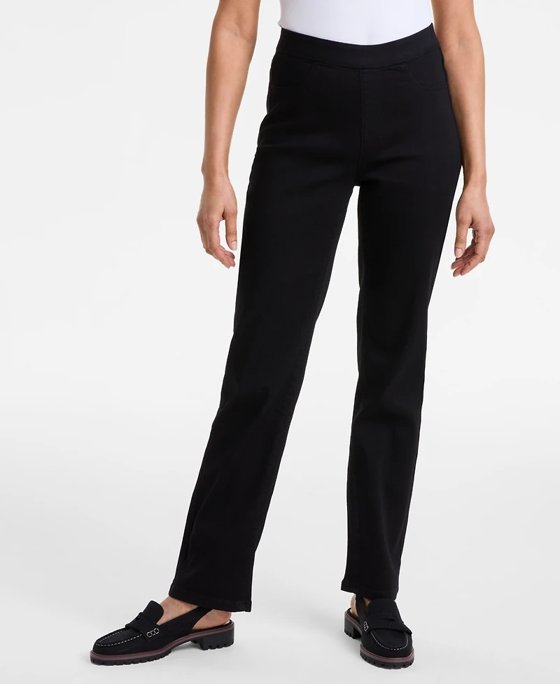 Style & Co Women's Mid-Rise Straight Pull-On Jeans