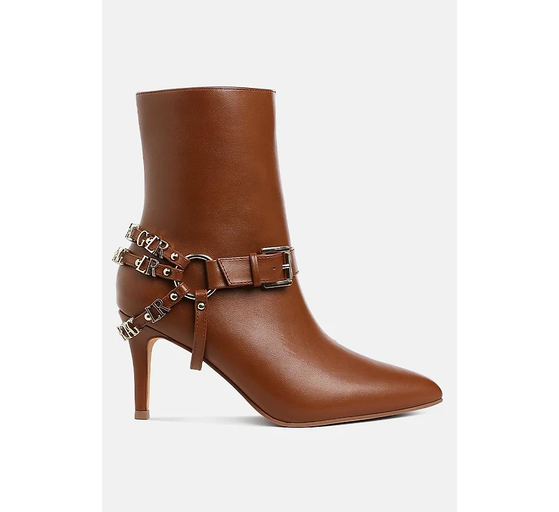 Nicene Harness Detail Stiletto Boots Women